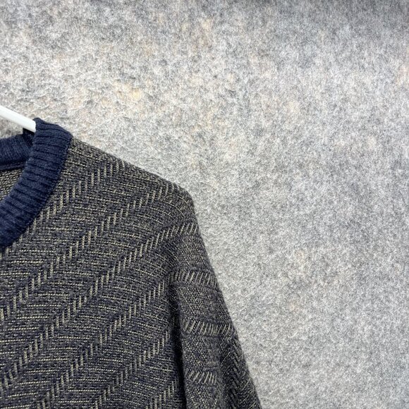 Field Masters Sweater Men Large Vintage Italy Blue Crewneck Pullover Acrylic - Picture 4 of 11